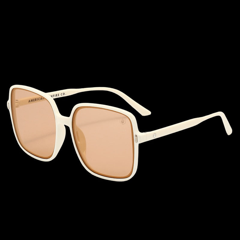 Thelma Sunglasses in White by American Bonfire