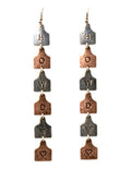 Howdy Cow Tag Earrings