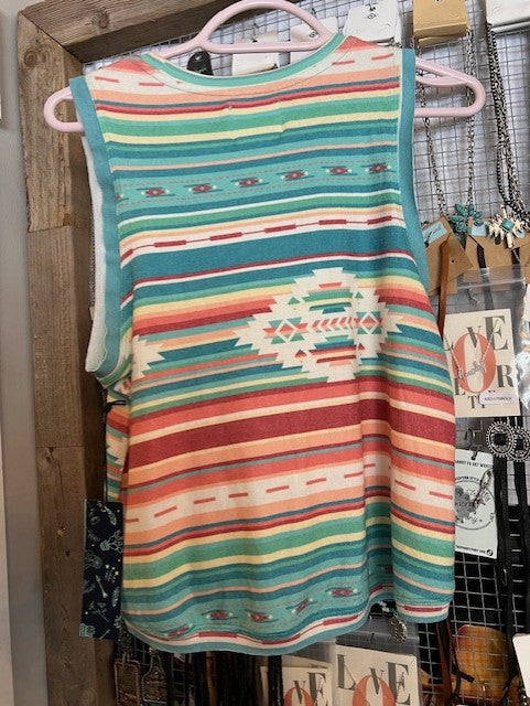 The Sedona Serape Tank Top by Rock & Roll Denim