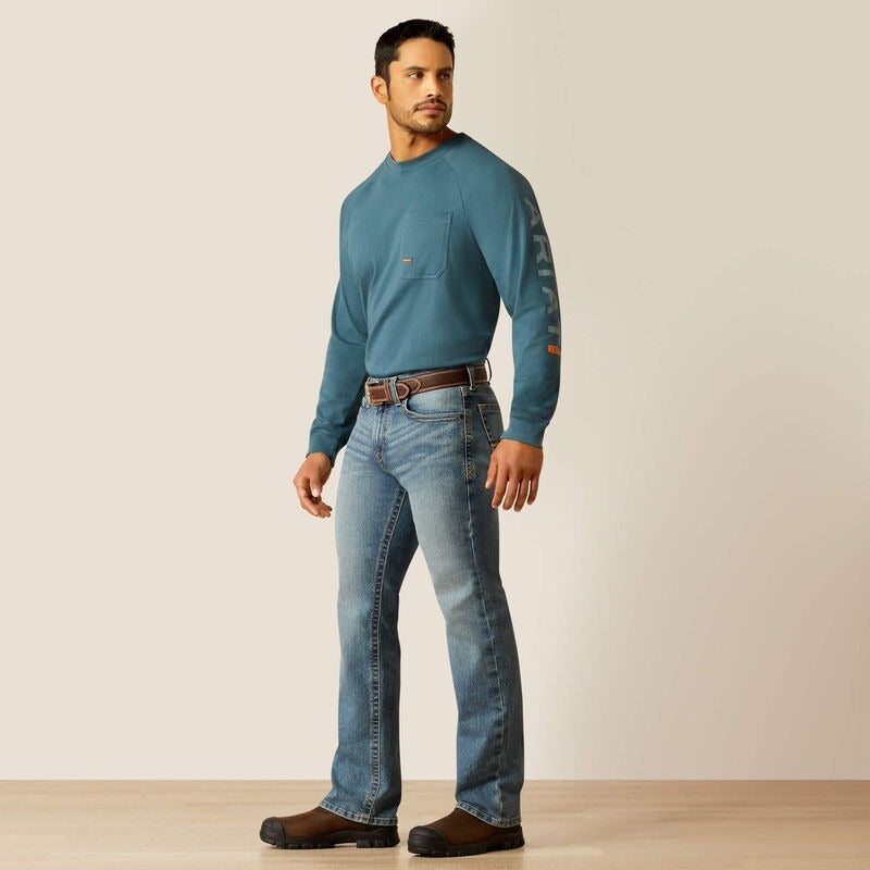 ARIAT Men's Rebar M7 Straight Leg Jeans - Rail