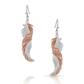 Twisted Rose Feather Earrings by Montana Silversmiths