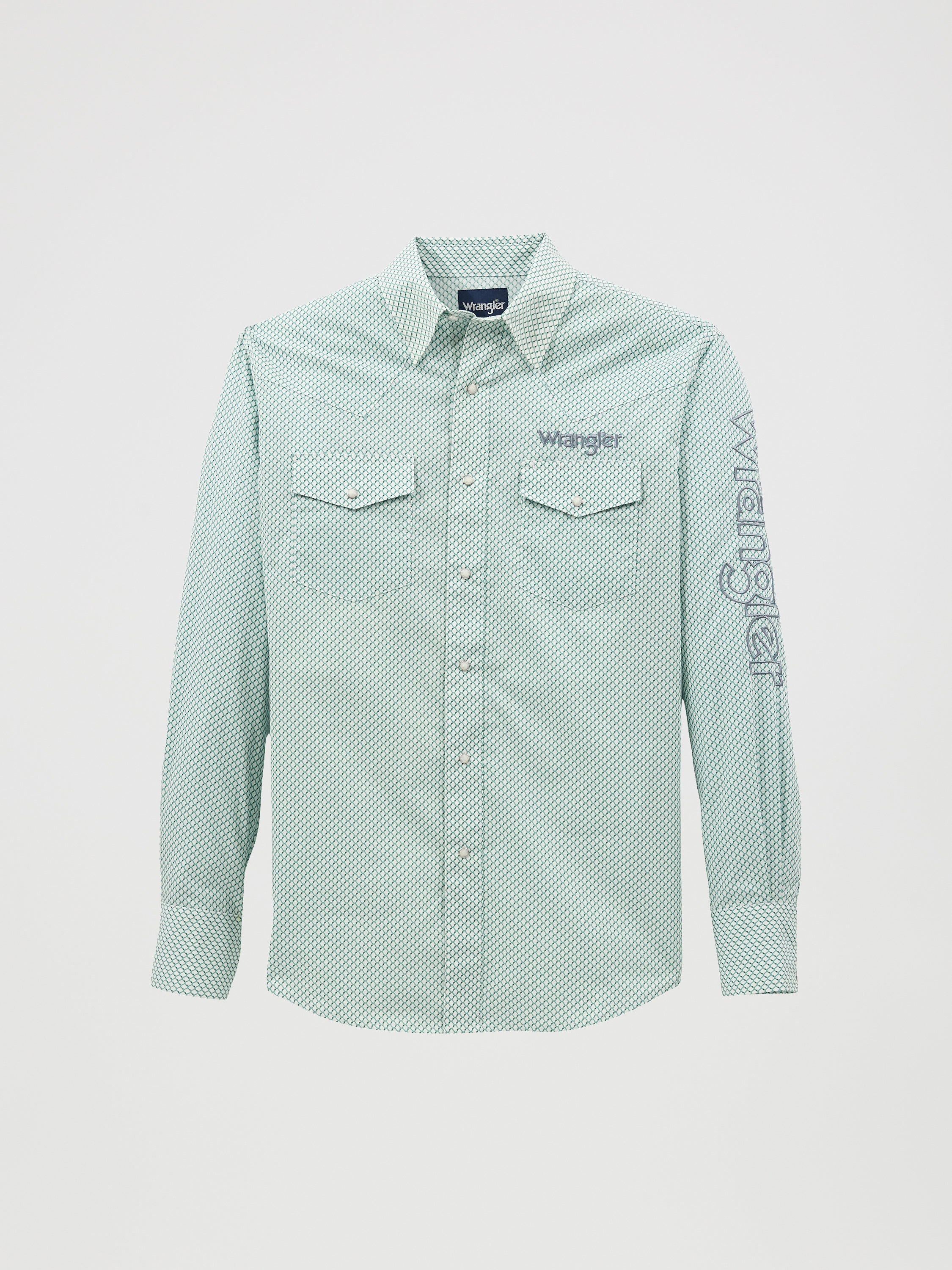 The Rodeo Classic Pearl Snap Shirt by Wrangler - Limestone