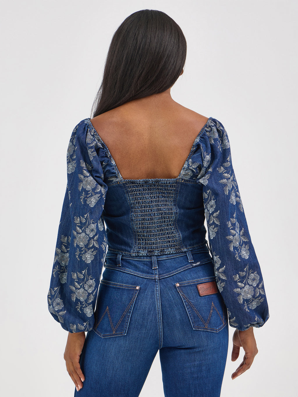 The Jessica Jane Jean Floral Corset Top by Wrangler