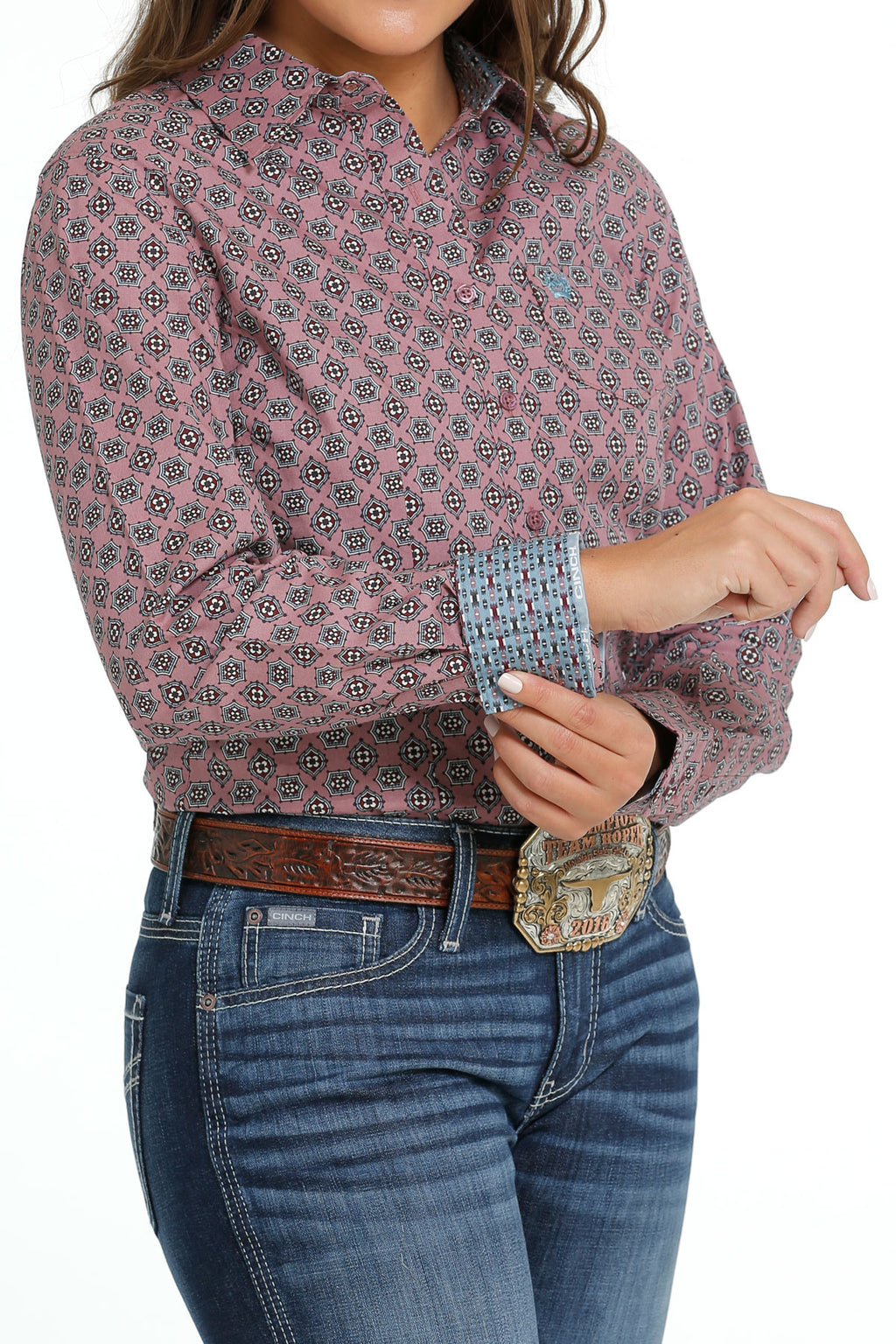 The Jacey Ray Ladies Cinch Button Up Shirt