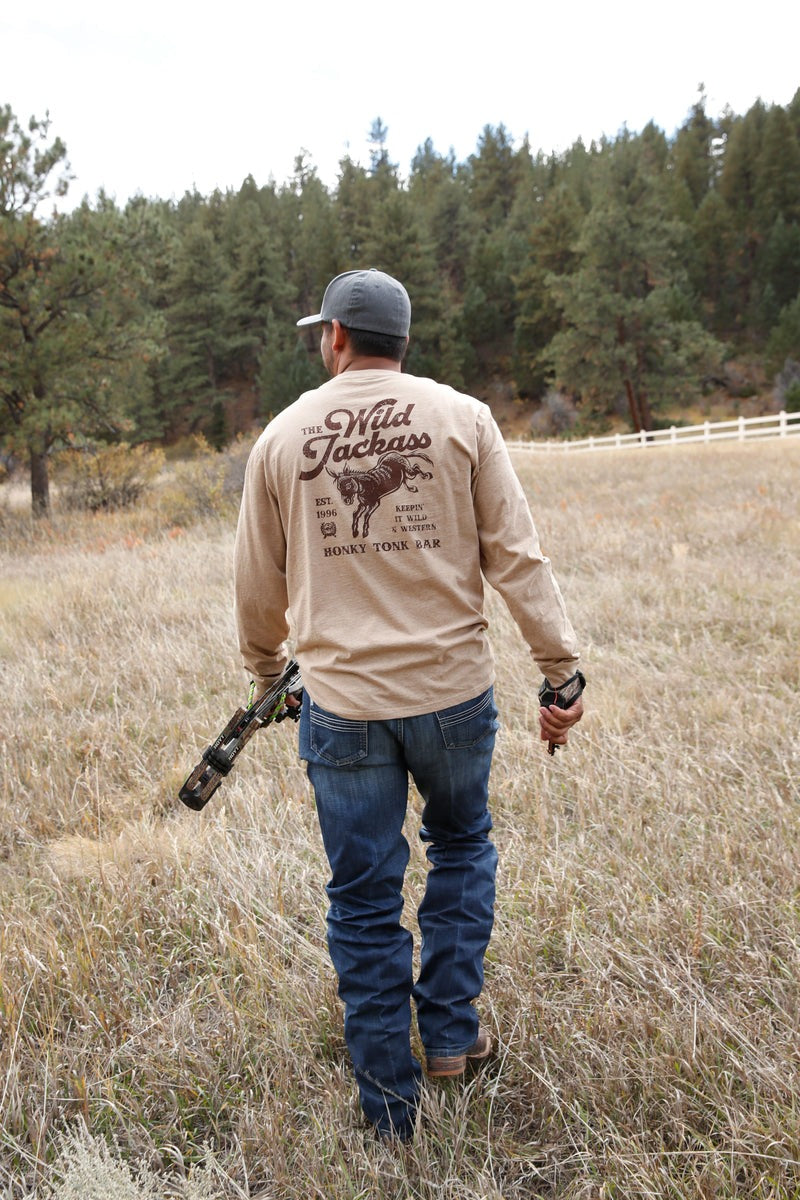 The Wild Jackass Long Sleeve Tan Tee by Cinch