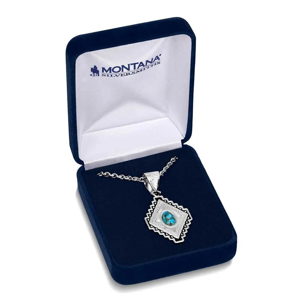 Diamond of the West Turquoise Necklace by Montana Silversmiths