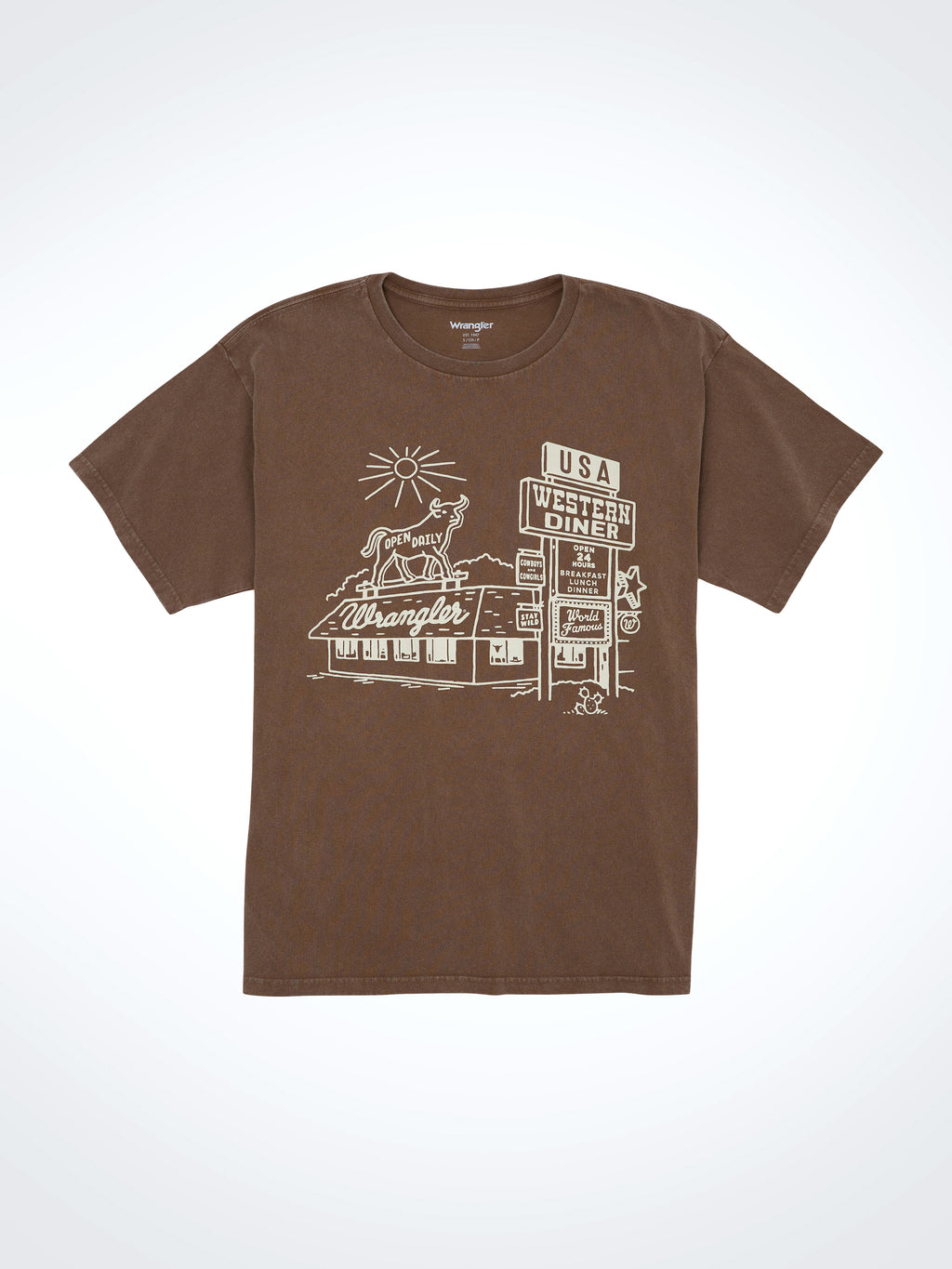 World Famous Western Diner Oversized Tee by Wrangler