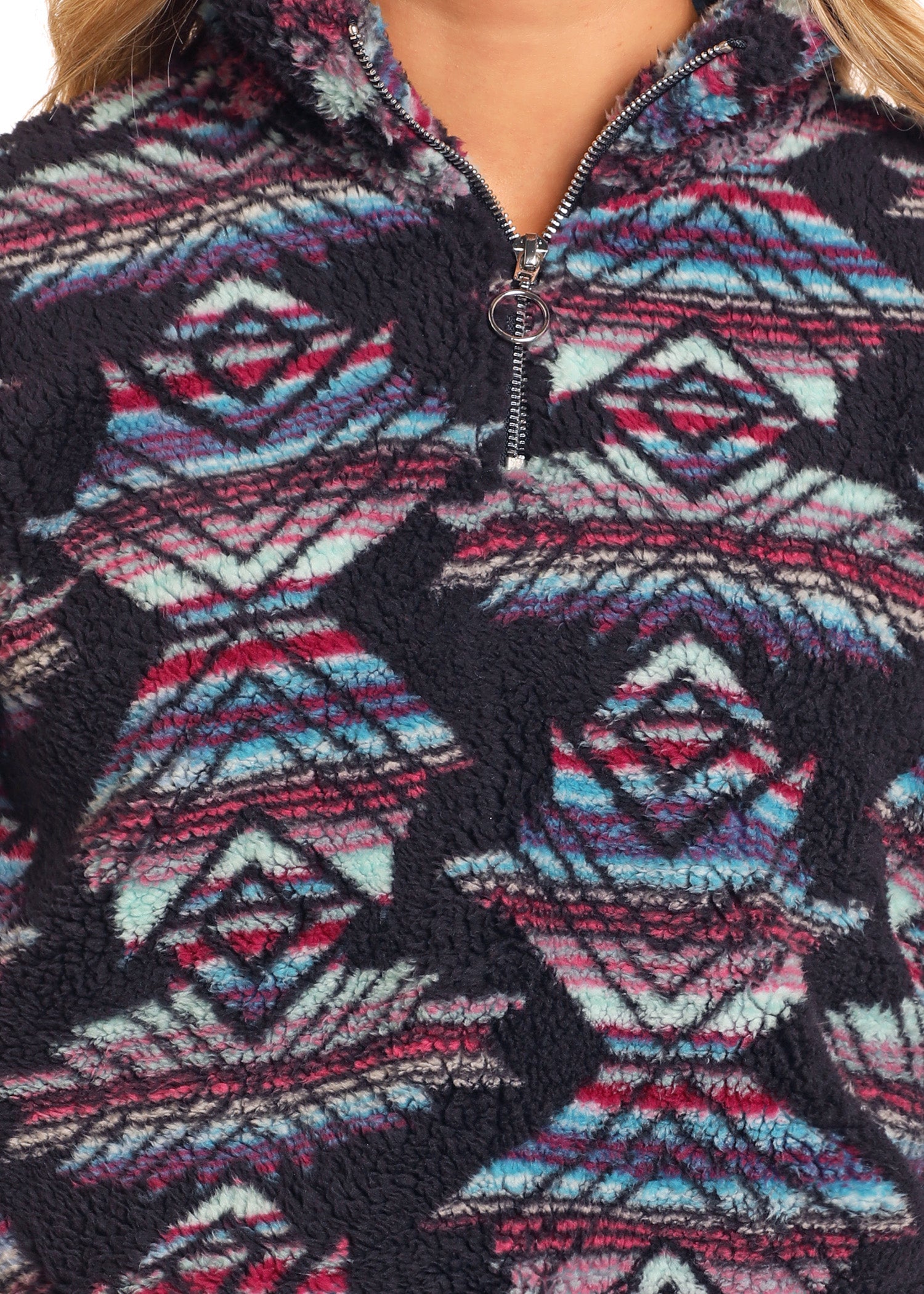 The Gem Truly Outrageous Sherpa 1/4 Zip Pullover by Rock & Roll (1)