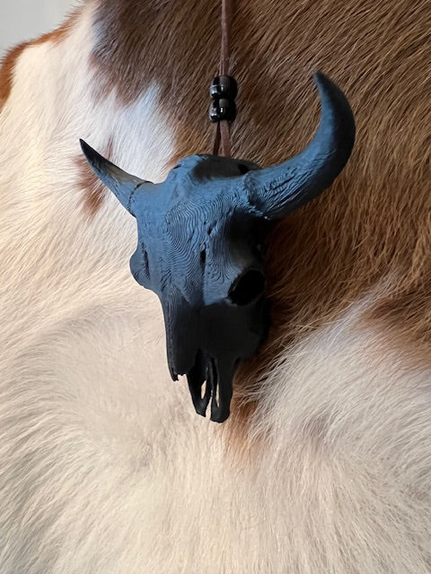 Steer Skull Car Dangle