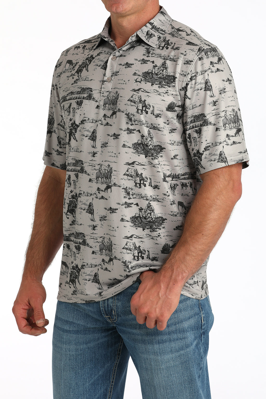 The Out West Arenaflex Polo Shirt by Cinch