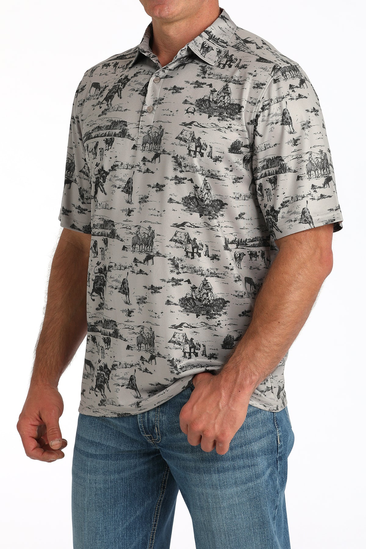The Out West Arenaflex Polo Shirt by Cinch