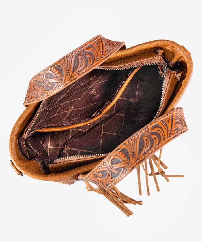 The High Brow Cat Wrangler Purse in Cremello - Red Brindle