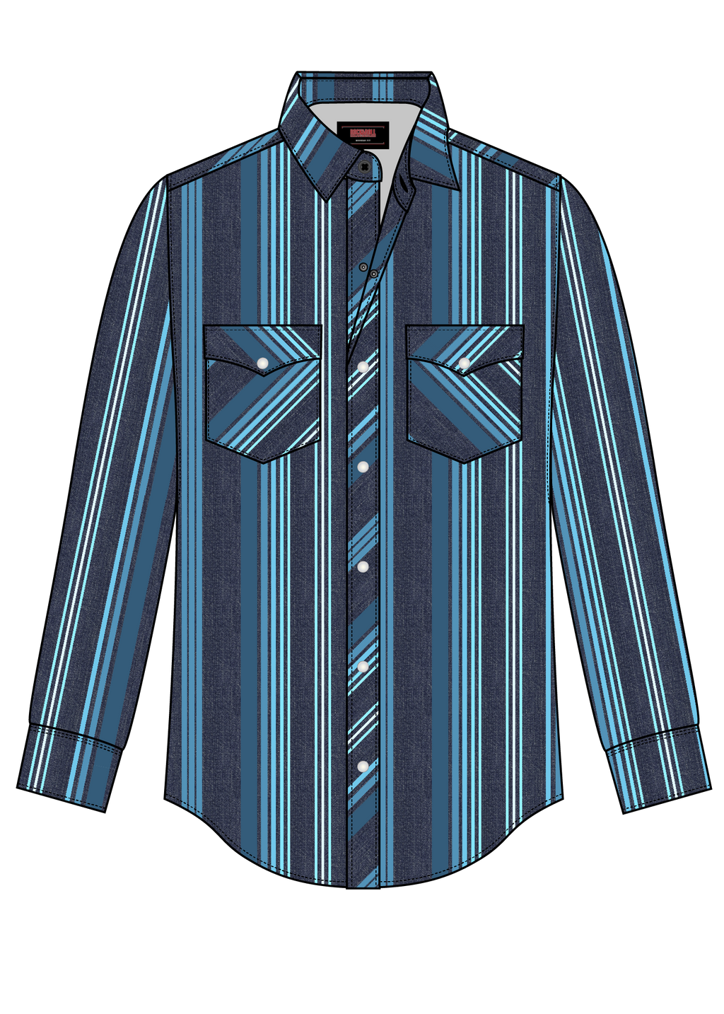 The Mississippi Blues Pearl Snap Shirt by Rock & Roll Denim