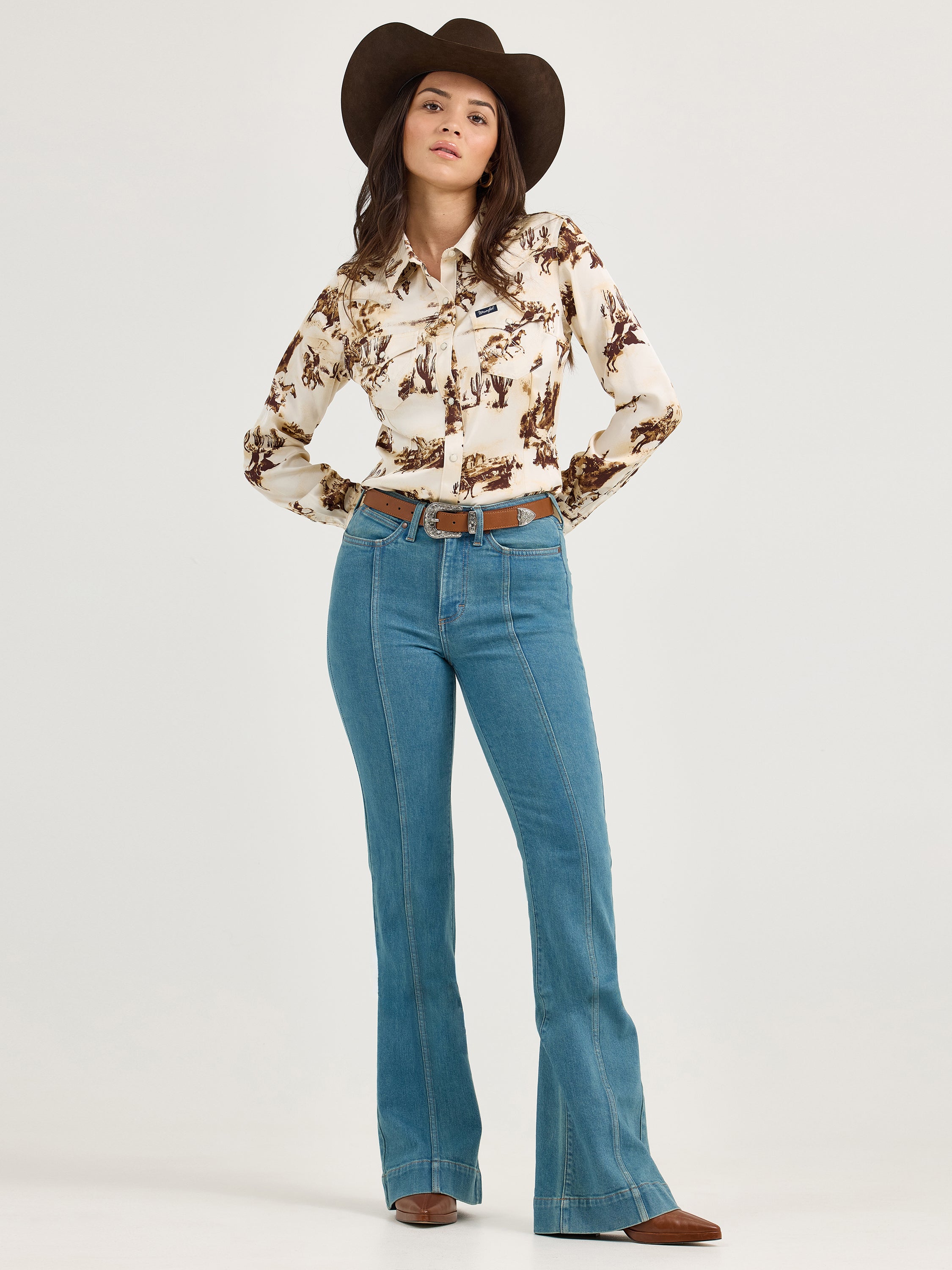 The Lockheart Highrise Retro Bailey Trouser by Wrangler