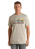 Sunset Bronc Tee in Heathered Grey by Rock & Roll Denim