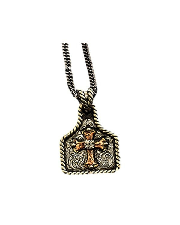 Cross Dog Tag Necklace