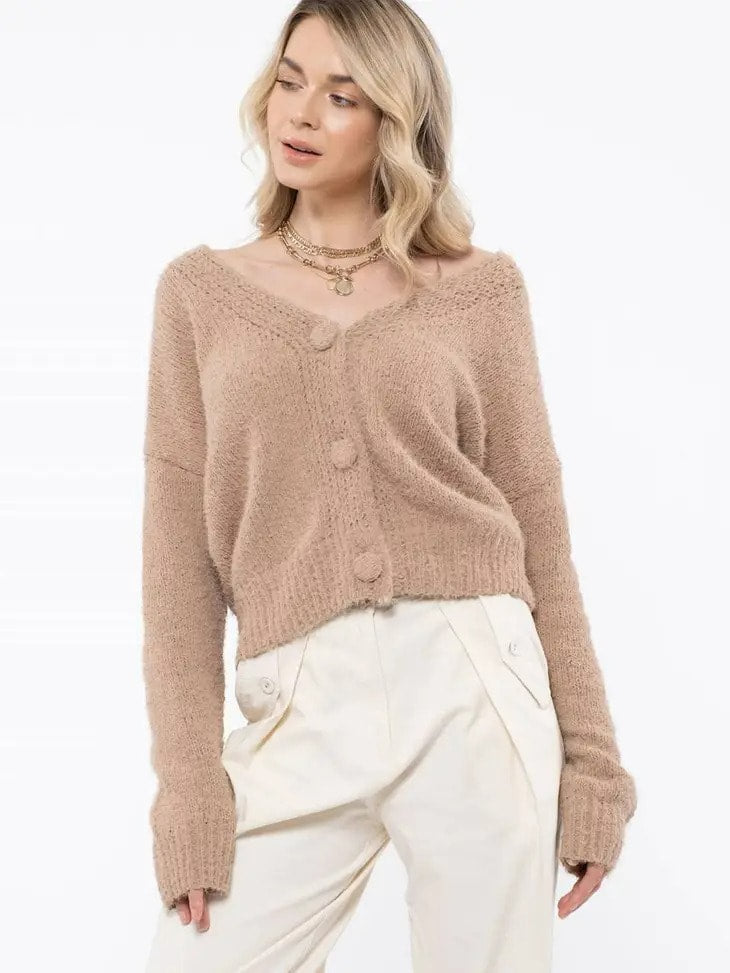 Cute & Cozy Cardigan in Coyote Brown