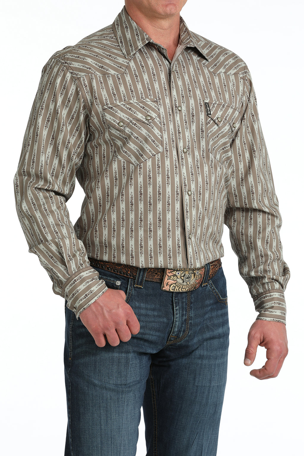 The Prairie Gold Pearl Snap Modern Fit Shirt by Cinch