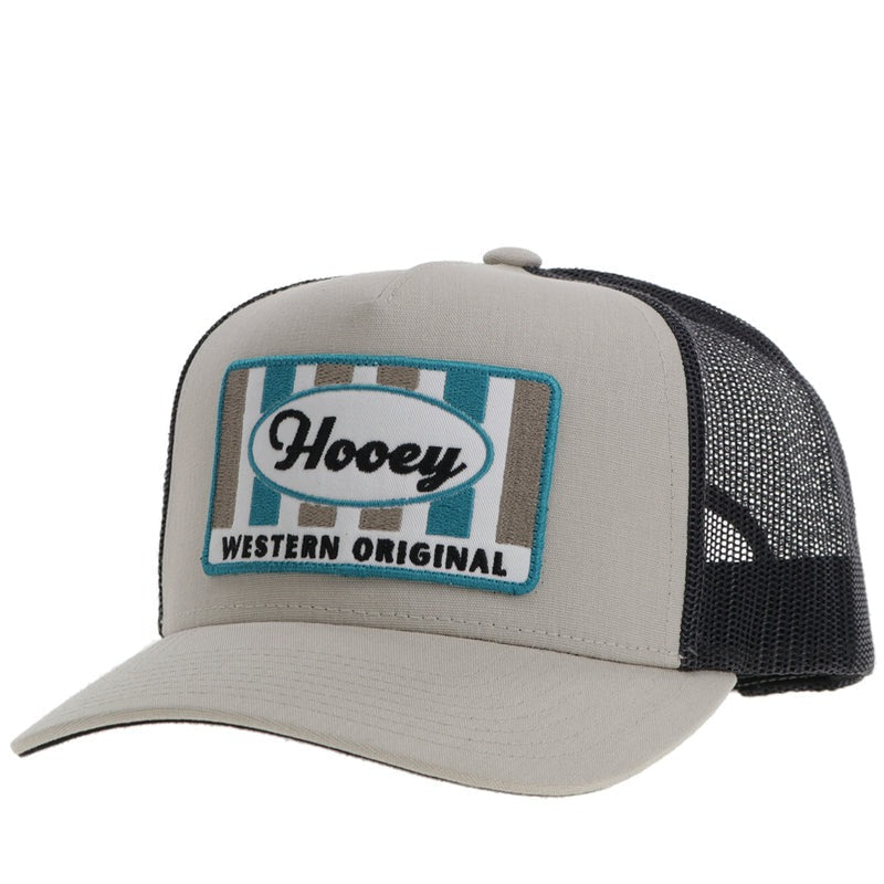Throw Back Hat by Hooey in Tan/White/Turquoise