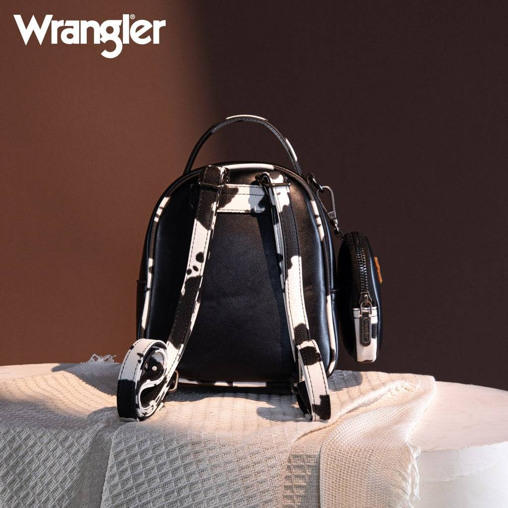 The Dairy Delight Mini Backpack by Wrangler - Solid Black w Trim