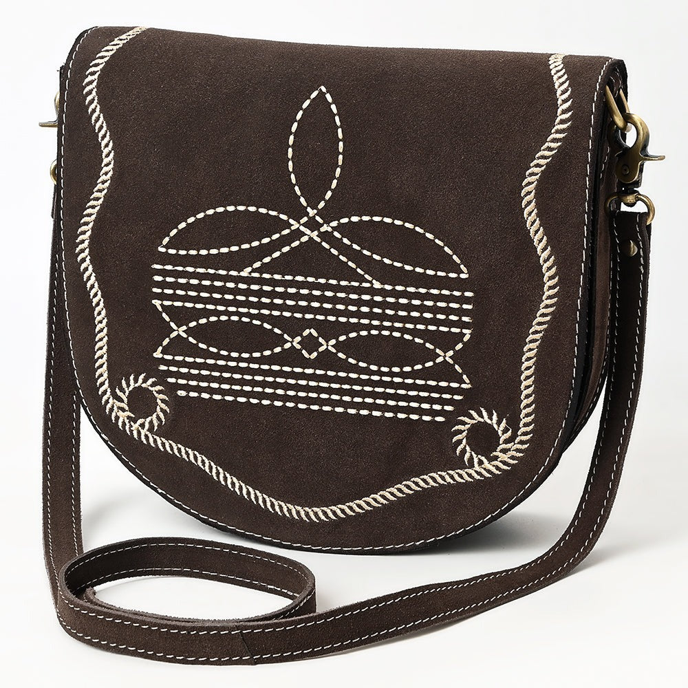 The Boot Stitch Cutie Purse in Coffee by American Darling (Large)