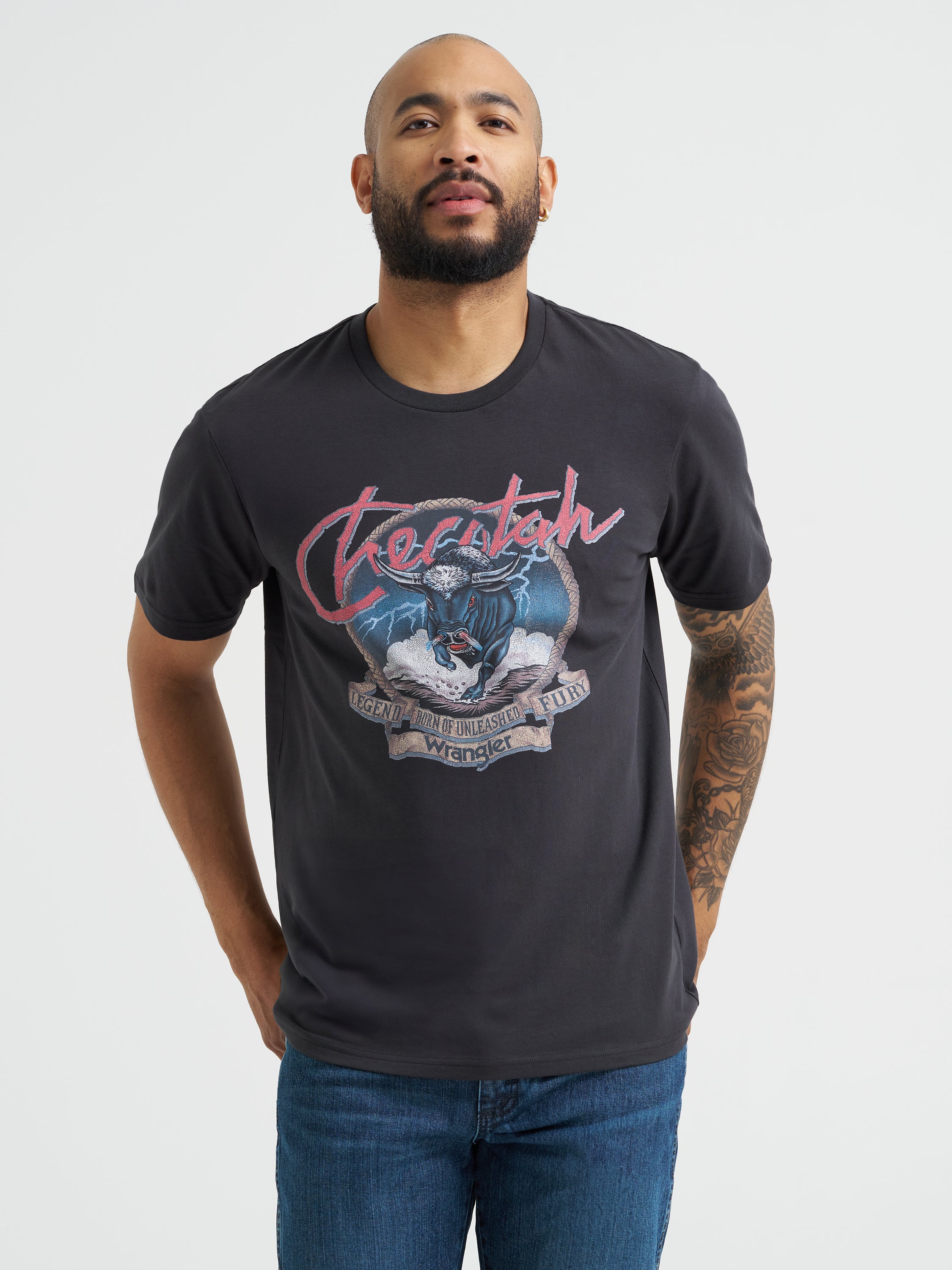 "Unleased Fury" Men's T-shirt by Wrangler
