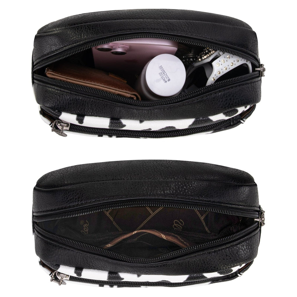 The Dairy Delight Belt Bag by Wrangler in Black/White