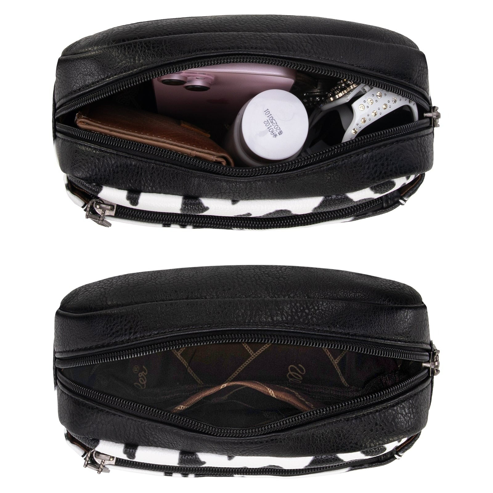 The Dairy Delight Belt Bag by Wrangler in Black/White