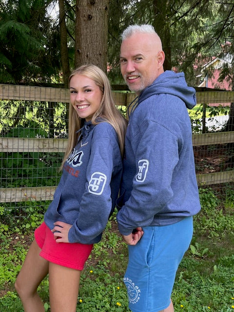 The COORS & CATTLE Hoodie in Heathered Navy