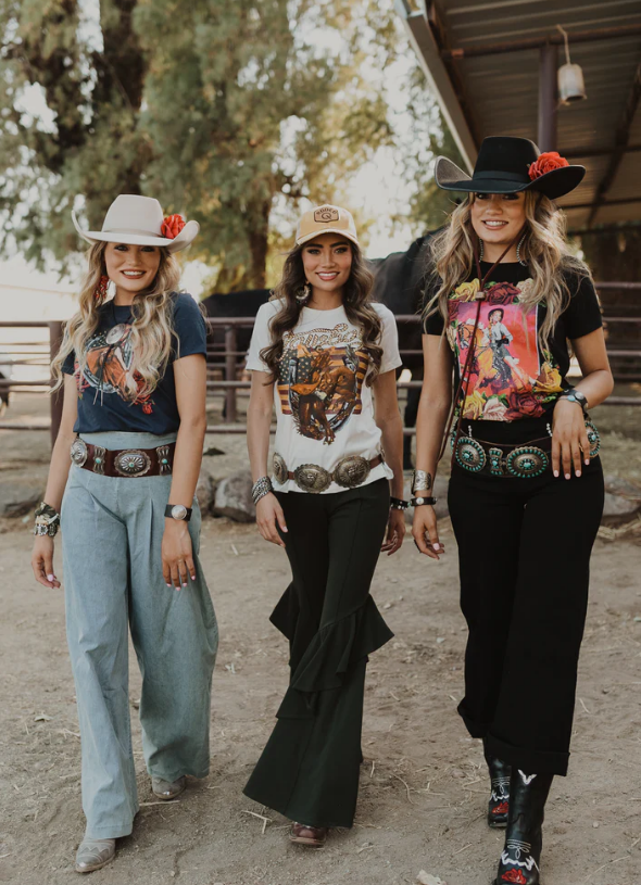 Palominos & Roses Tee by Rodeo Quincy