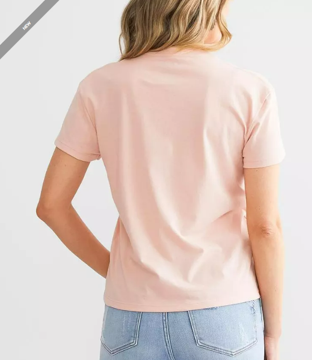 The Bang Bang Baby Tee by Hooey in Peachy Pink