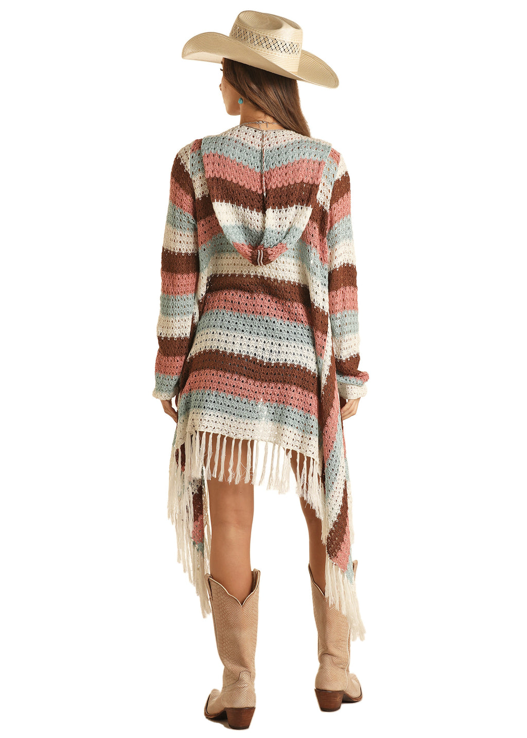 Italian Ice Cream Crochet Hooded Cardigan