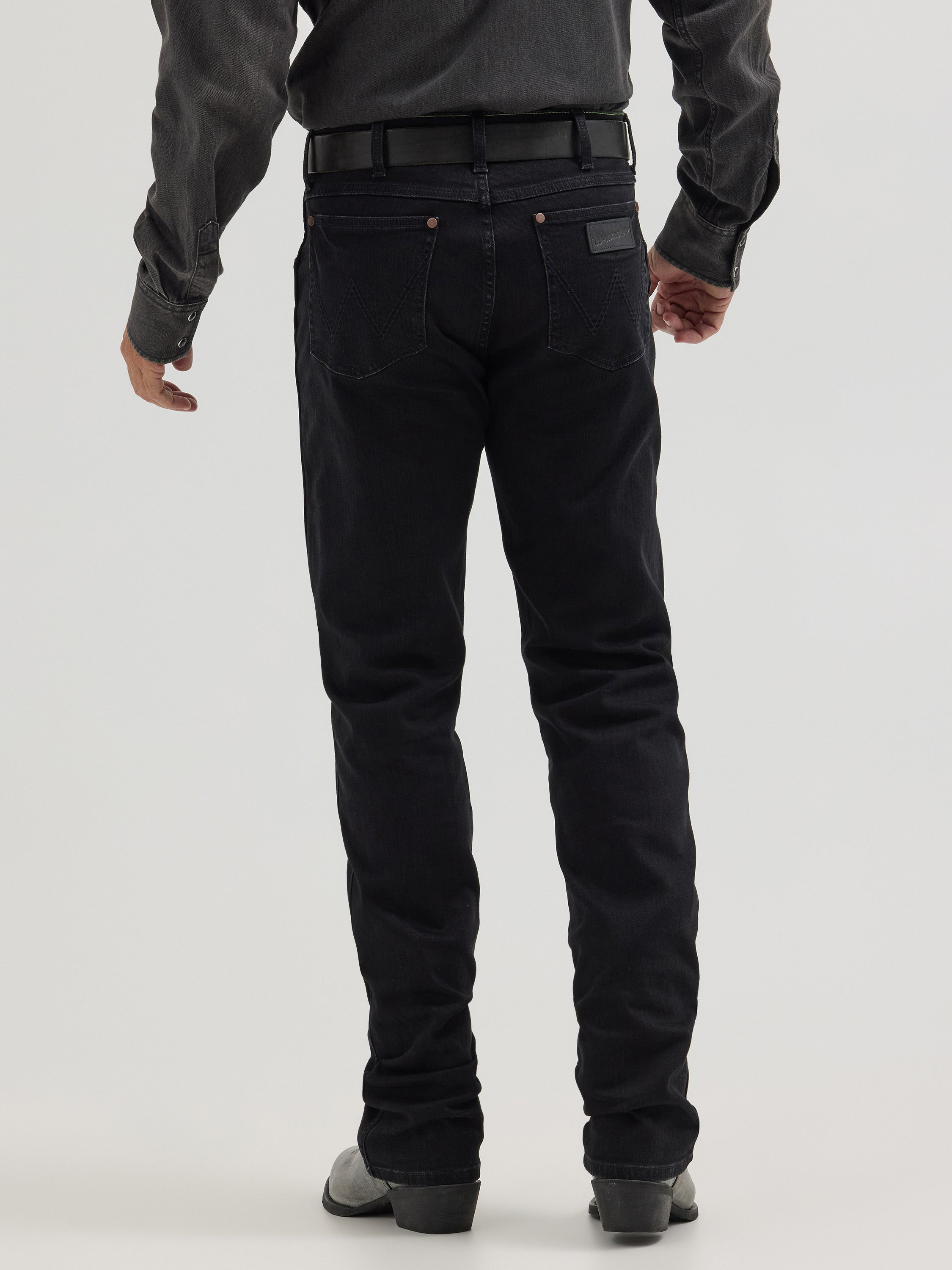 Cash Black Slim Straight Cut Jeans by Wrangler