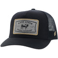 The Rank Stock Hat by Hooey in Black/Black Patch