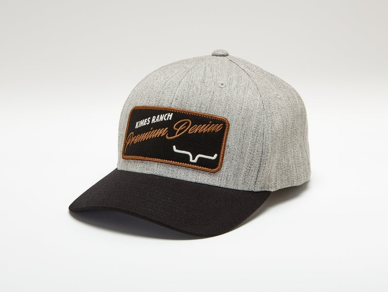 Premium Denim Trucker Hat by Kimes Ranch in Grey Denim
