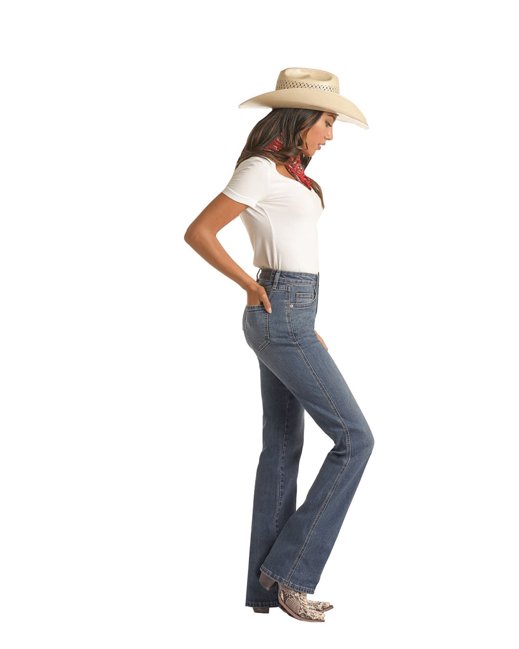 The Dolly Button Fly High Rise Jeans by Rock & Roll Denim