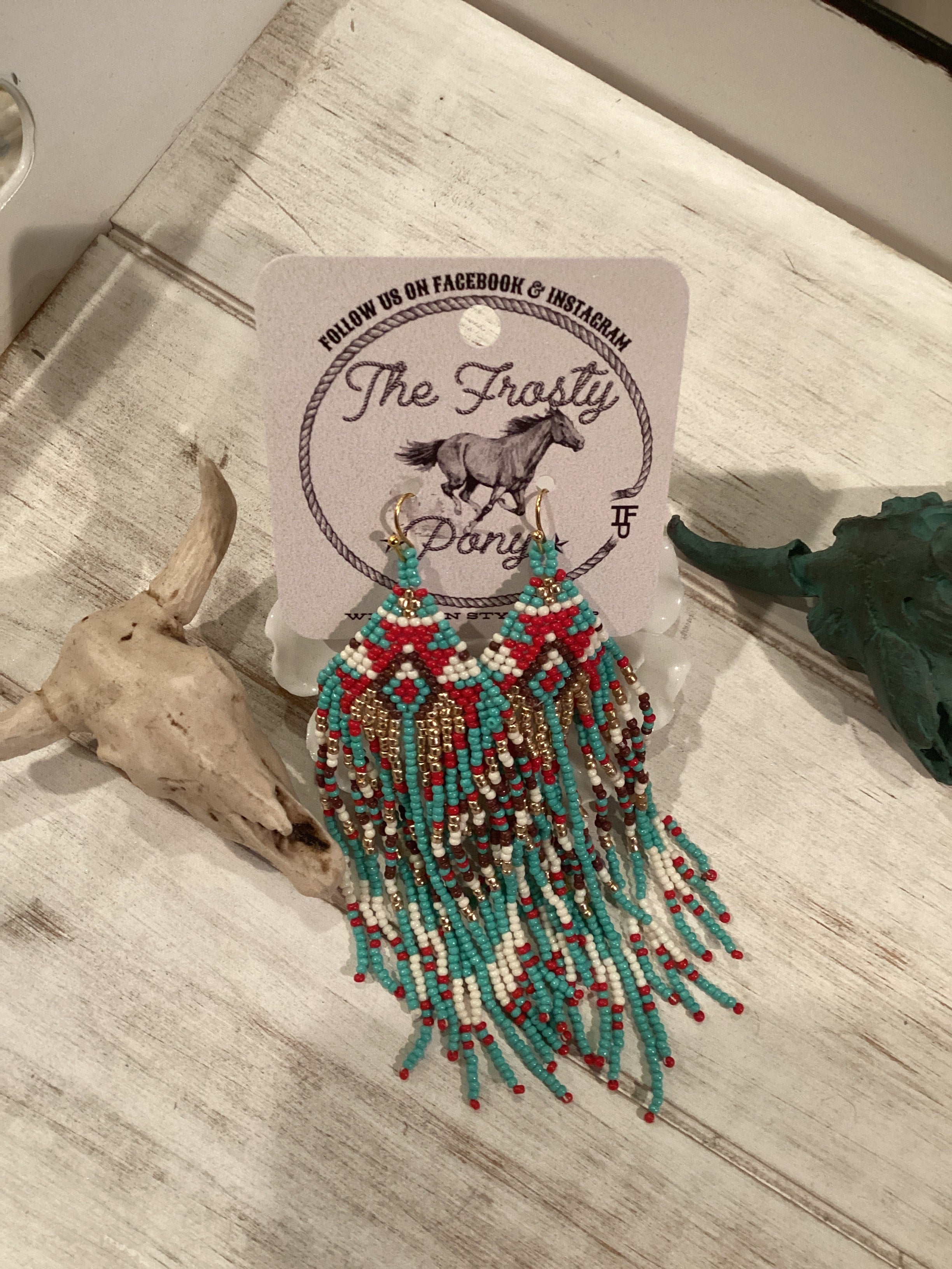 Wild Cherry West Beaded Earring