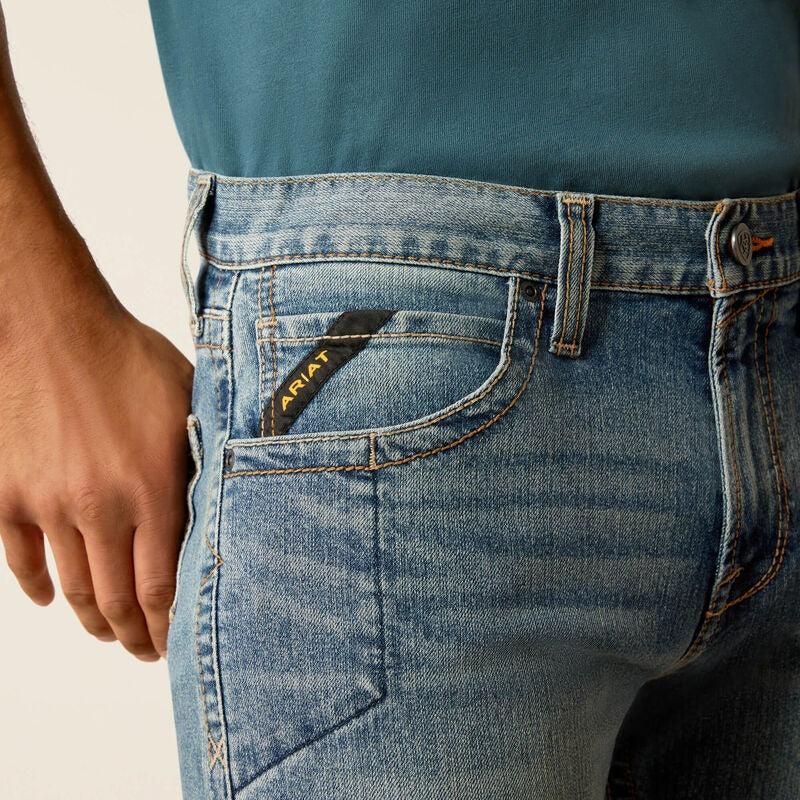 ARIAT Men's Rebar M7 Straight Leg Jeans - Rail