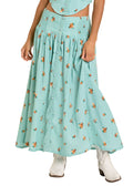 The Melody Blue Floral Skirt by Rock & Roll Denim