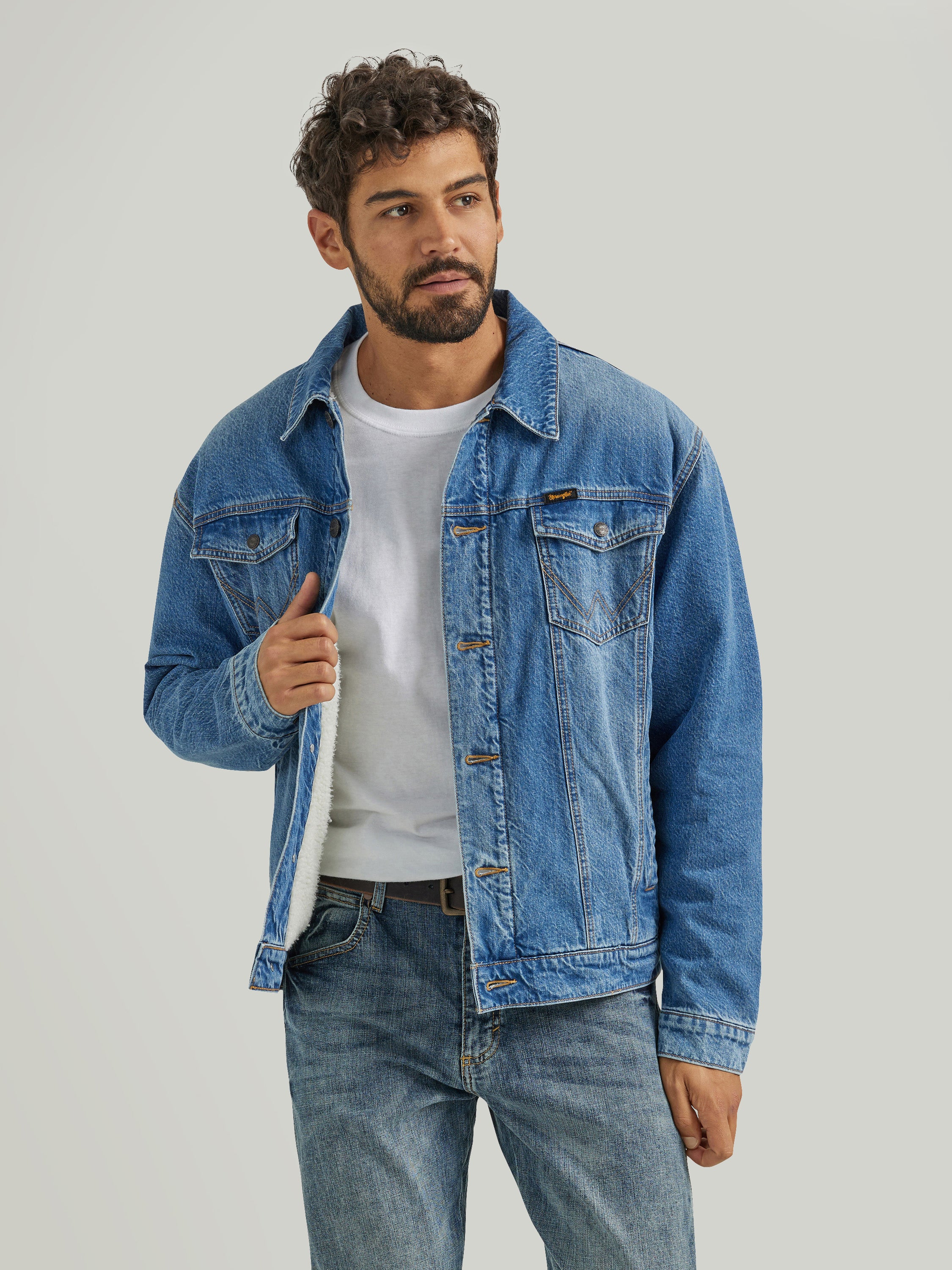 Lined Rodeo Night Men's Denim Jacket by Wrangler