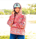 Roomy Hooey Poppy Pink Western Floral Hoodie