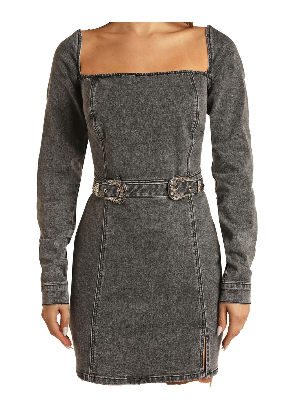 The Cassidy Black Denim Dress by Rock & Roll Denim