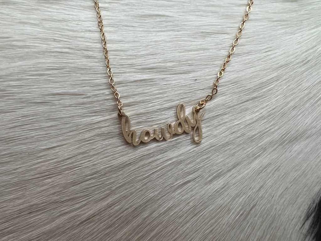 The Happy Lil’ Howdy Necklace - Gold