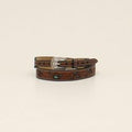 The Wynonna Leather Hat Band - Brown w/Turquoise