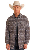 The Aztec Roughie Shacket By Rock & Roll Denim