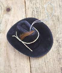 Mini Cowboy Hat Air Freshener Cute Car Mirror Dangler