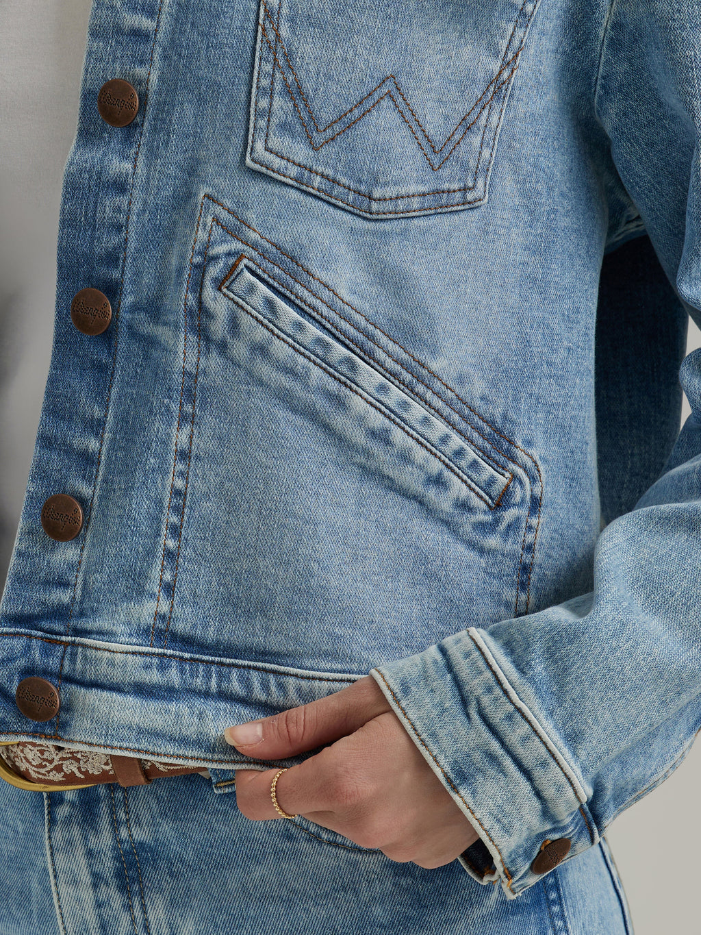 Cowboy Style Vintage Inspired Women's Denim Jacket by Wrangler Retro