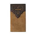 Nocana Roughout Cross Rodeo Wallet - Brown