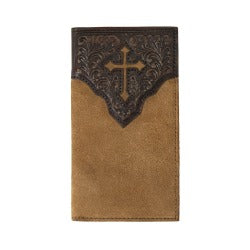 Nocana Roughout Cross Rodeo Wallet - Brown