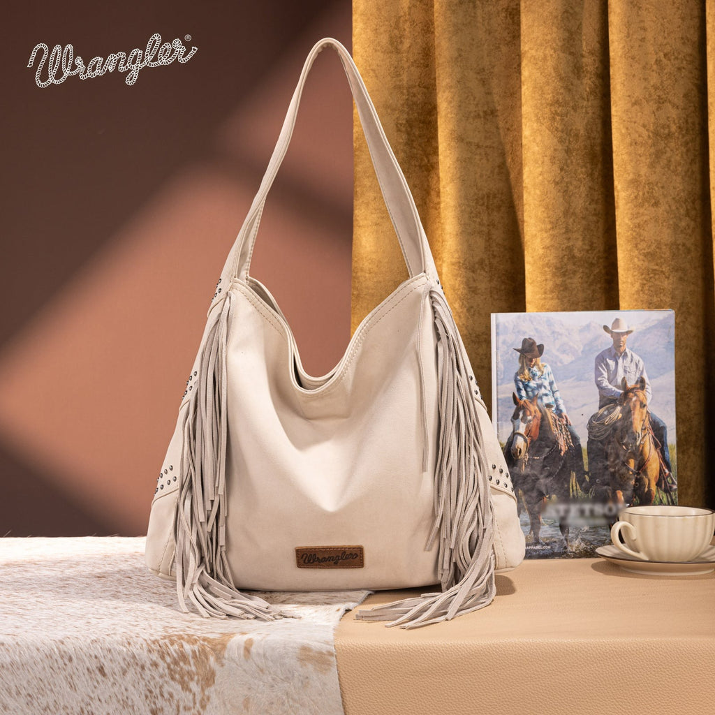 The Tracy Hobo Purse by Wrangler in Beige
